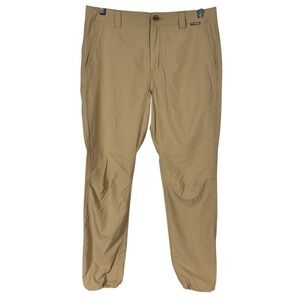 NEW SIMMS Superlight Fishing Pants Mens 32x32 Beige Nylon Drawcord‎ Ankles $99